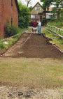Soil on top